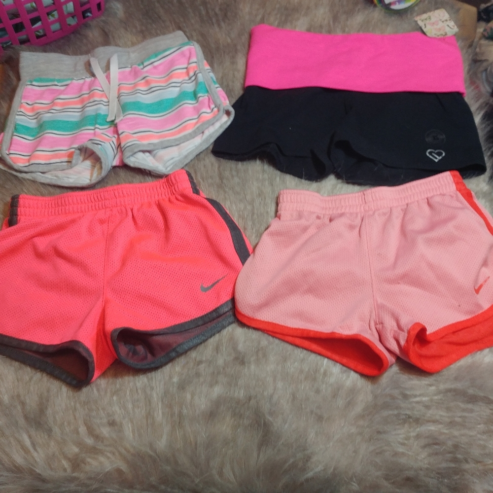 (3pc) NEW / Preloved GIRLS KIDS Nike | gym athletic summer 4T shorts bundle